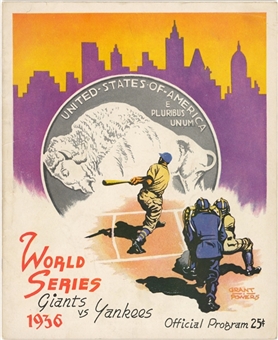 1936 World Series Program - Giants vs. Yankees - Yankee Stadium 